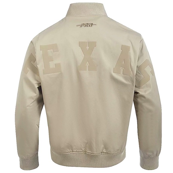 NWT [Pro Standard] Texas Rangers MLB Taupe Varsity Jacket Mens Size S/M/L/XL/2XL